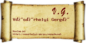 Vásárhelyi Gergő névjegykártya